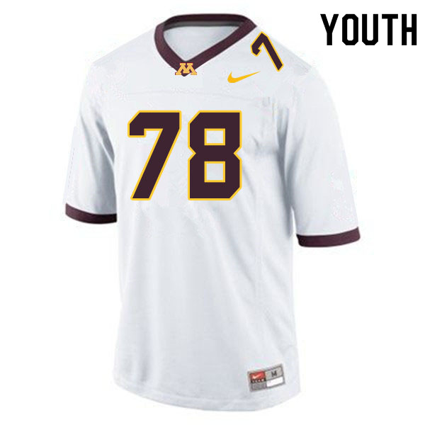 Youth #78 Daniel Faalele Minnesota Golden Gophers College Football Jerseys Sale-White - Click Image to Close